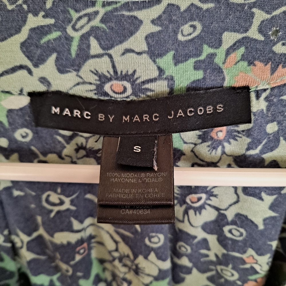 Marc by Marc Jacobs crew neck floral boho top with ruffles, small - Picture 3 of 4
